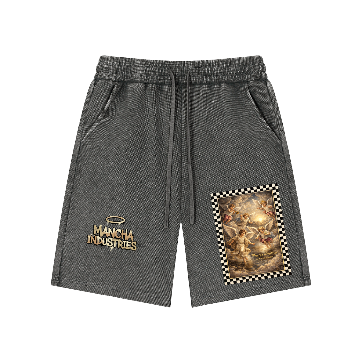 Mineral Wash Waffle Knit Shorts