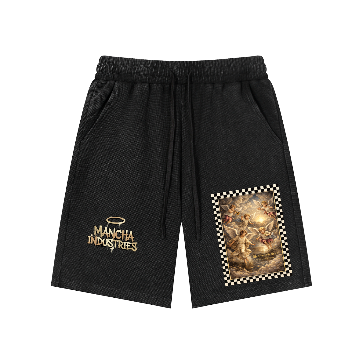 Mineral Wash Waffle Knit Shorts