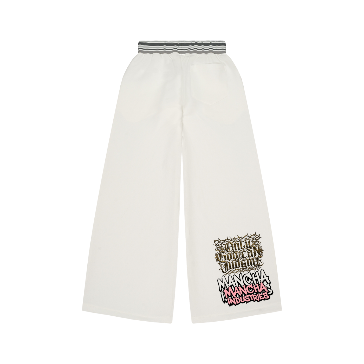 Striped Waist Wide Leg Pants