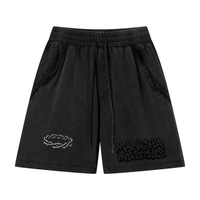 Unisex Vintage Wash Raw Edge Shorts