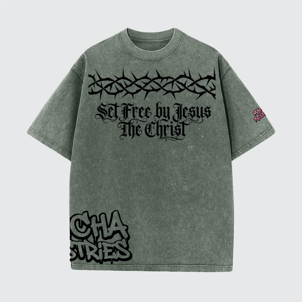 Unisex Vintage Snow Wash Cotton T-Shirt (230GSM)