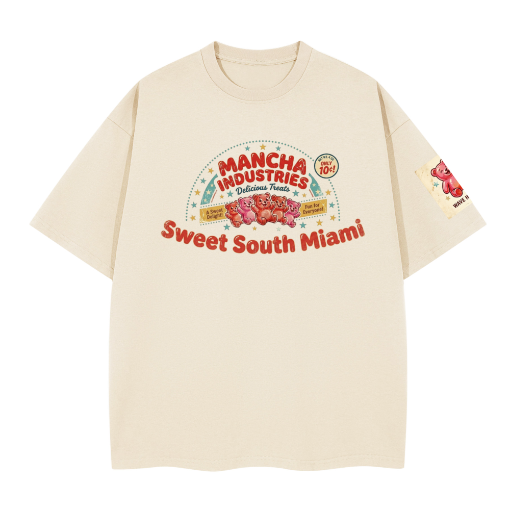 Gummy bear sweet south Miami Unisex Heavyweight Boxy T-Shirt (280GSM)