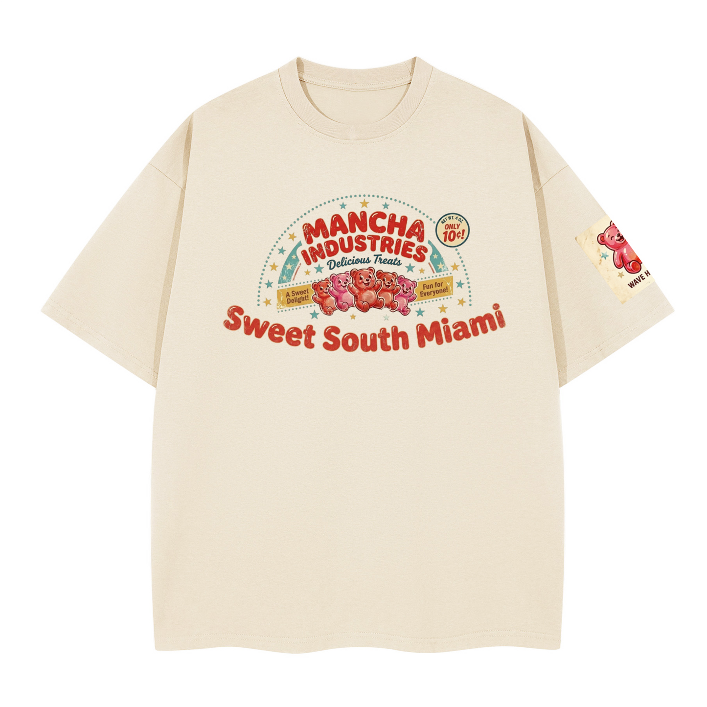 Gummy bear sweet south Miami Unisex Heavyweight Boxy T-Shirt (280GSM)