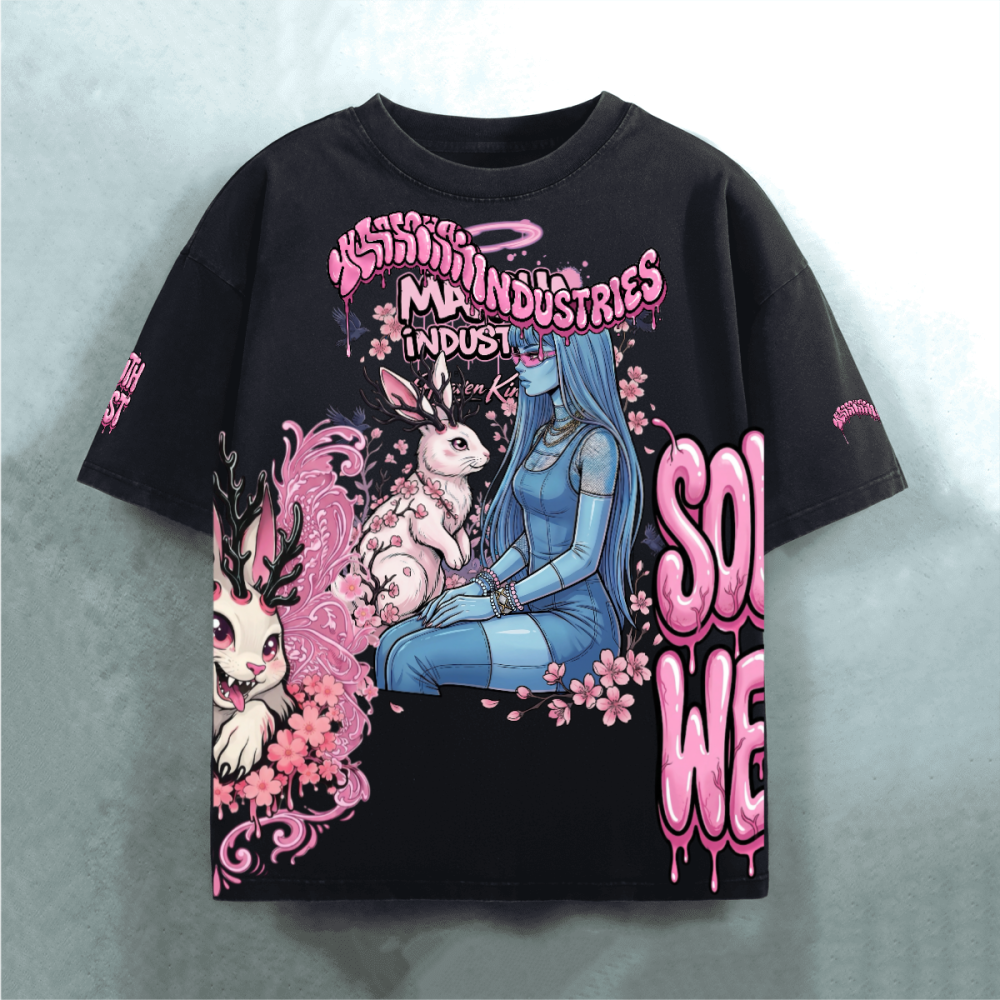 Unisex Heavyweight Oversized Snow-Wash T-Shirt (300GSM)