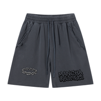 Unisex Vintage Wash Raw Edge Shorts
