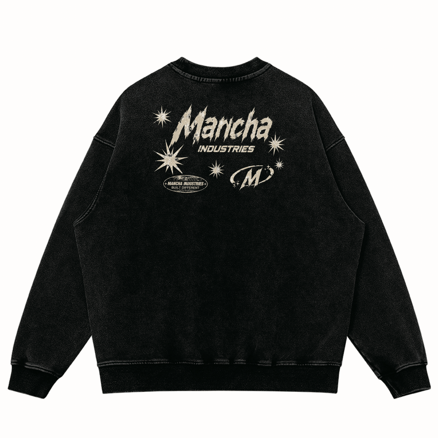 Mancha flath earth Unisex Super Heavyweight Oversized Faded Sweatshirt(440GSM)