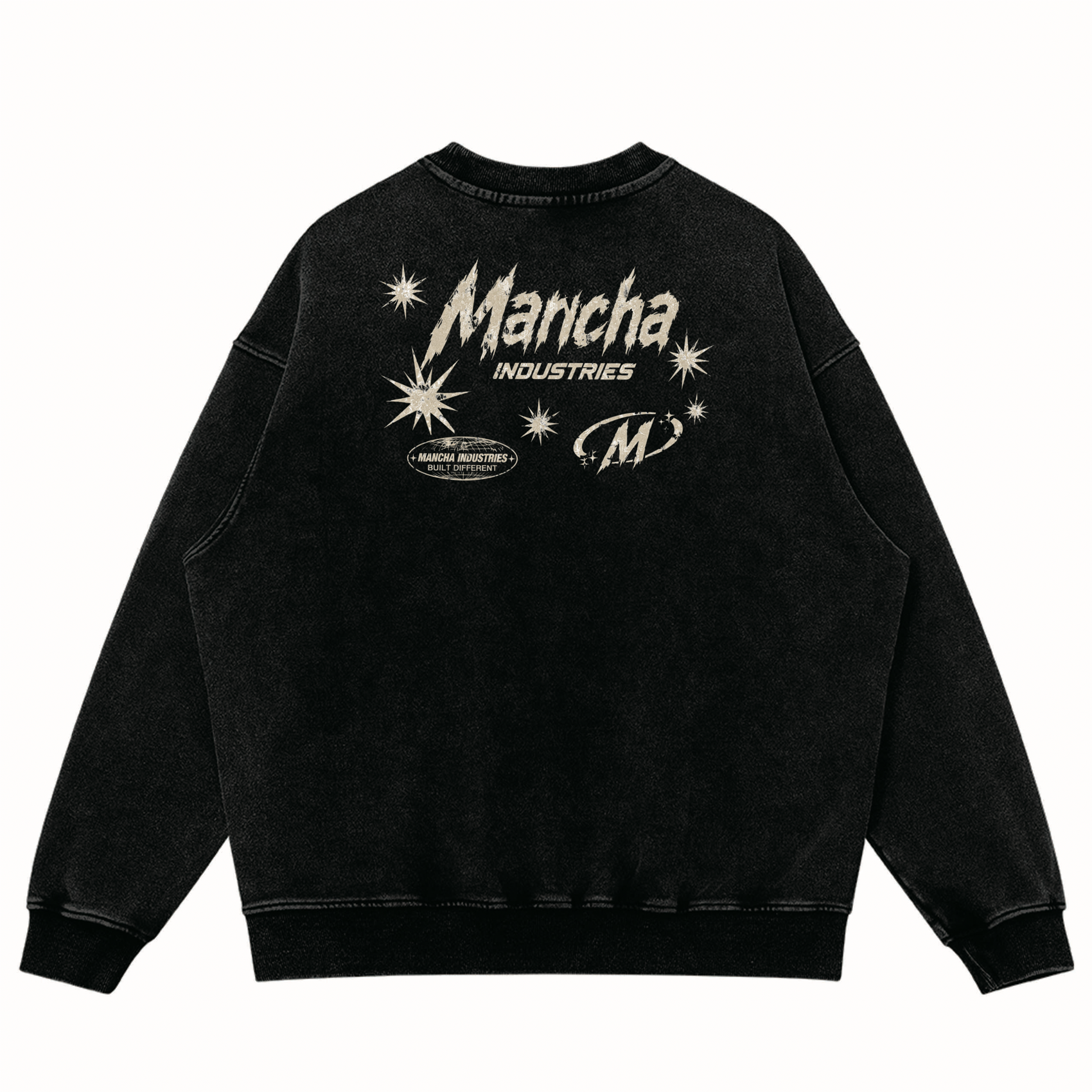 Mancha flath earth Unisex Super Heavyweight Oversized Faded Sweatshirt(440GSM)