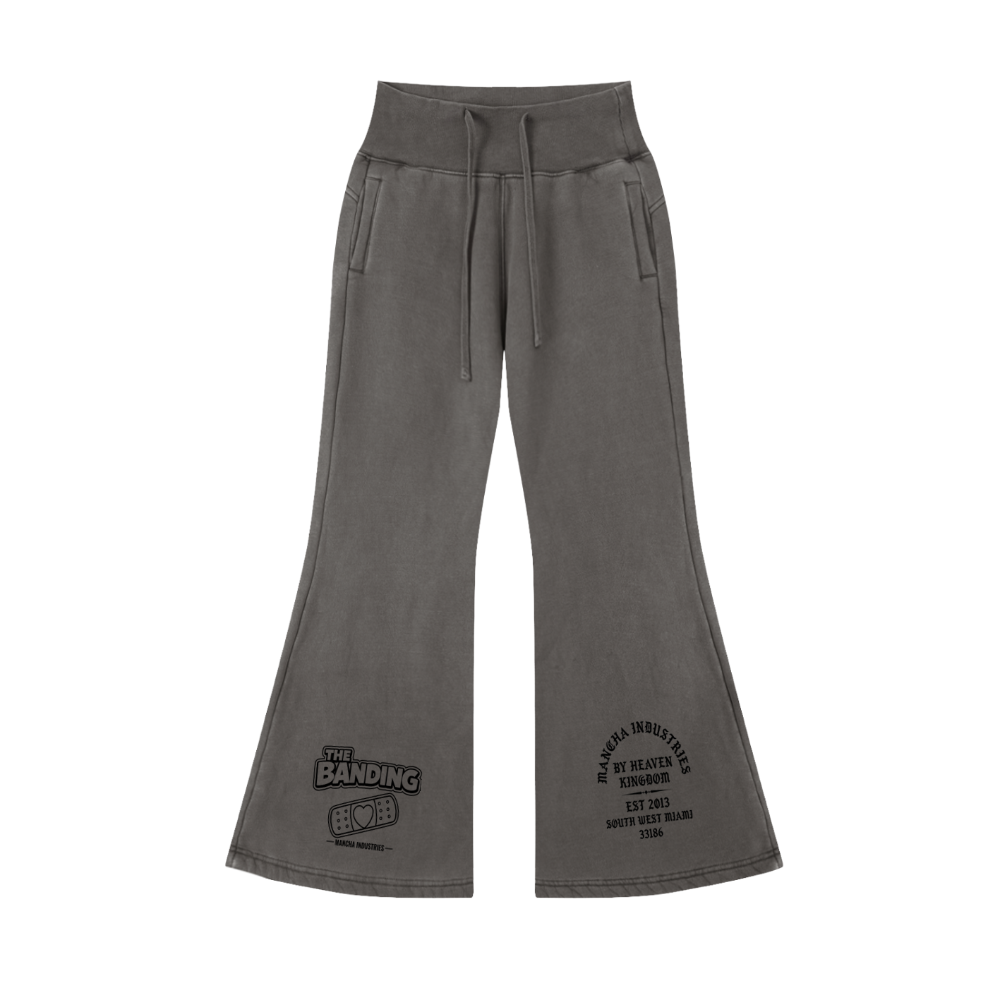 Vintage Washed Flared Fleece Pants