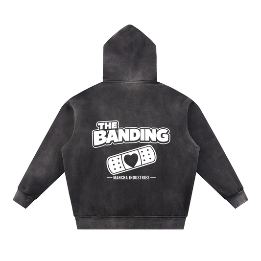 Sun Fade Contrast Tape Fleece Hoodie
