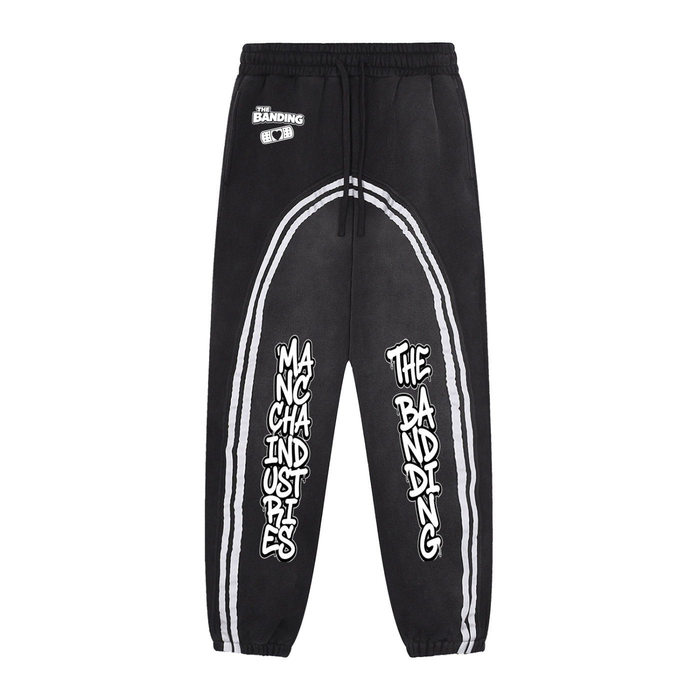 Sun Fade Contrast Tape Fleece Jogged Sweatpants