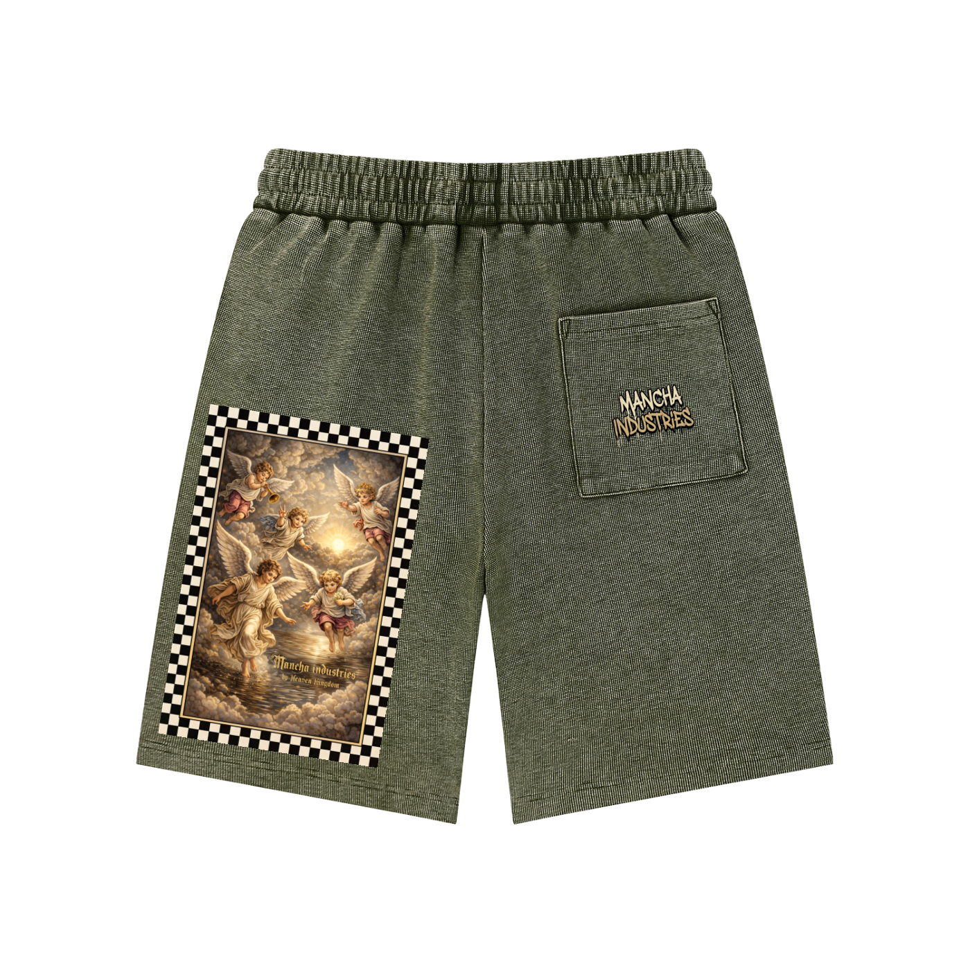 Mineral Wash Waffle Knit Shorts