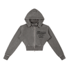 Vintage Washed Cropped Fleece Hoodie