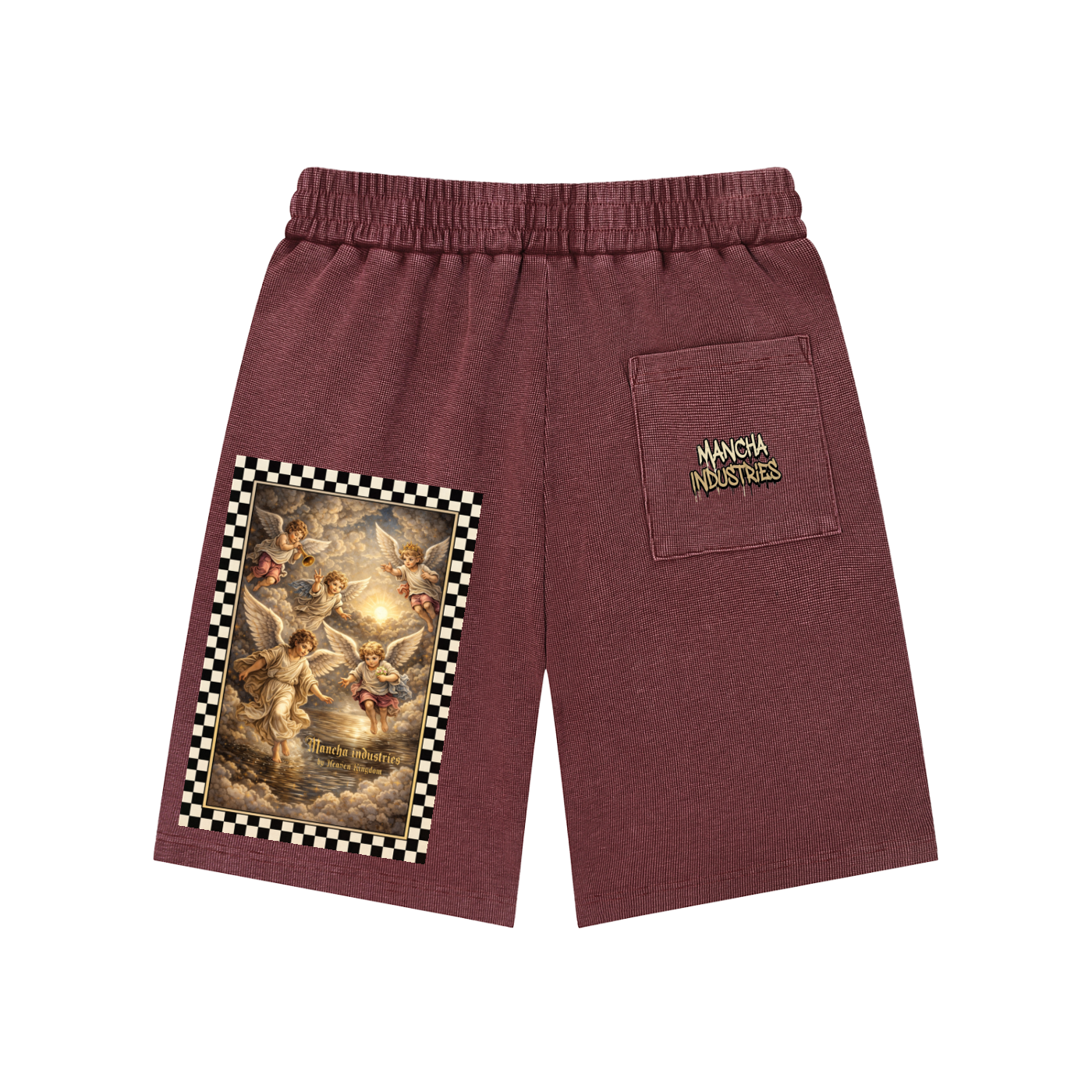 Mineral Wash Waffle Knit Shorts