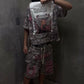 Unisex Heavyweight Cropped Camouflage Tree Print T-Shirt (270GSM)