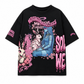 Pink bunny Heavyweight Oversized Snow-Wash T-Shirt (300GSM)