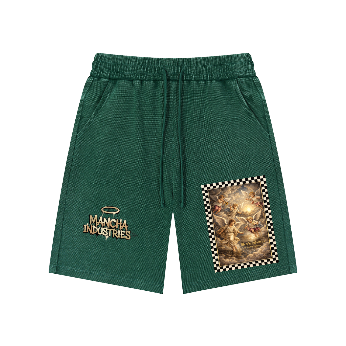 Mineral Wash Waffle Knit Shorts