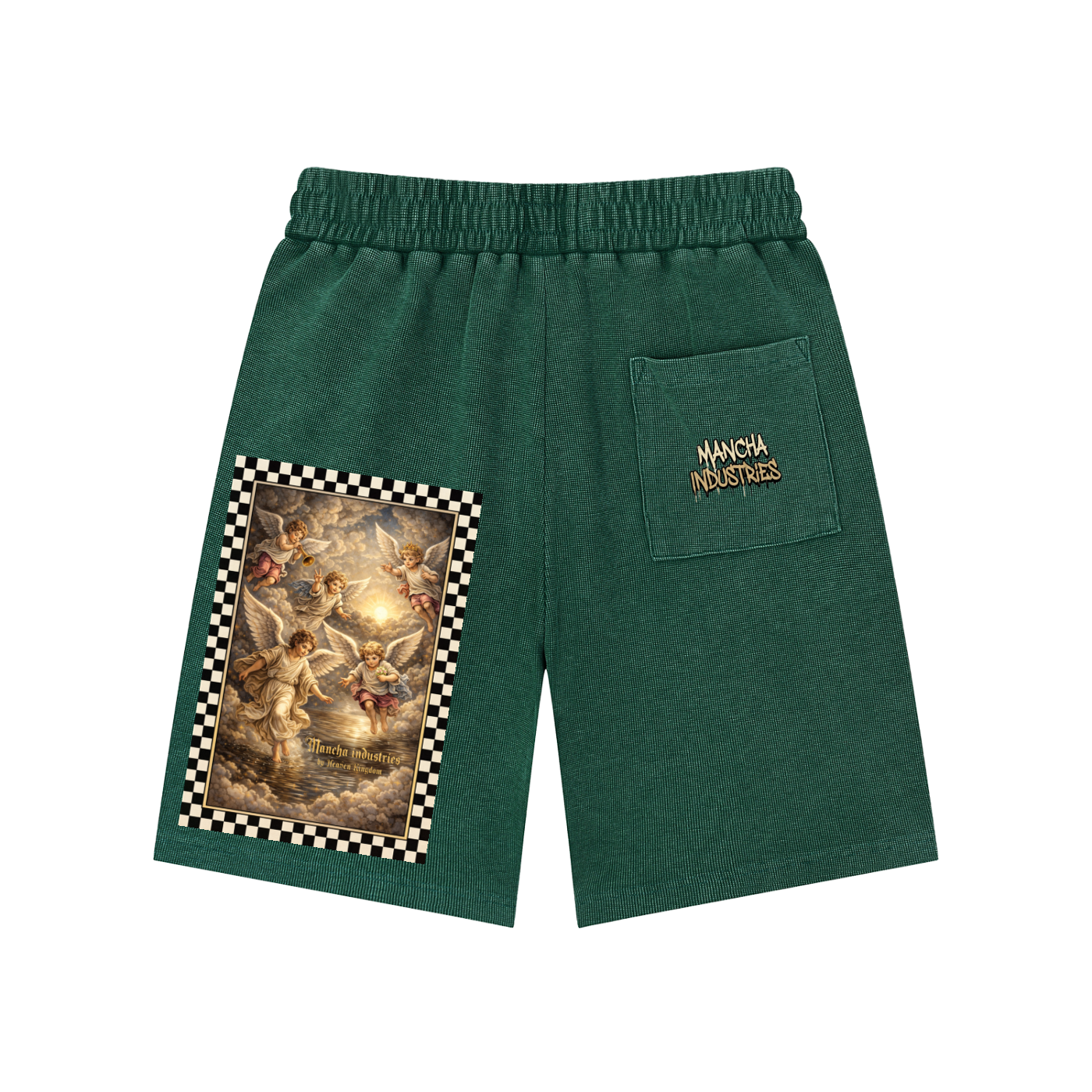 Mineral Wash Waffle Knit Shorts