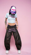 Unisex Loose-Fit Washed Curved Denim Jeans